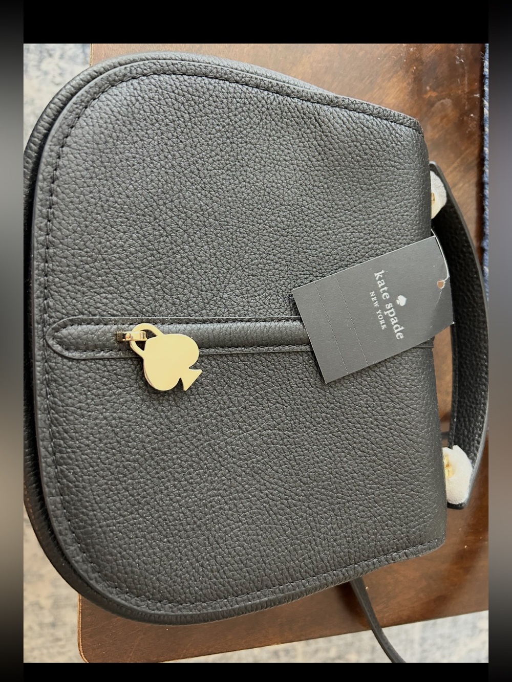 Brand New: Kate Spade Kayla Pebbled Leather Saddle Bag - Picture 3 of 3